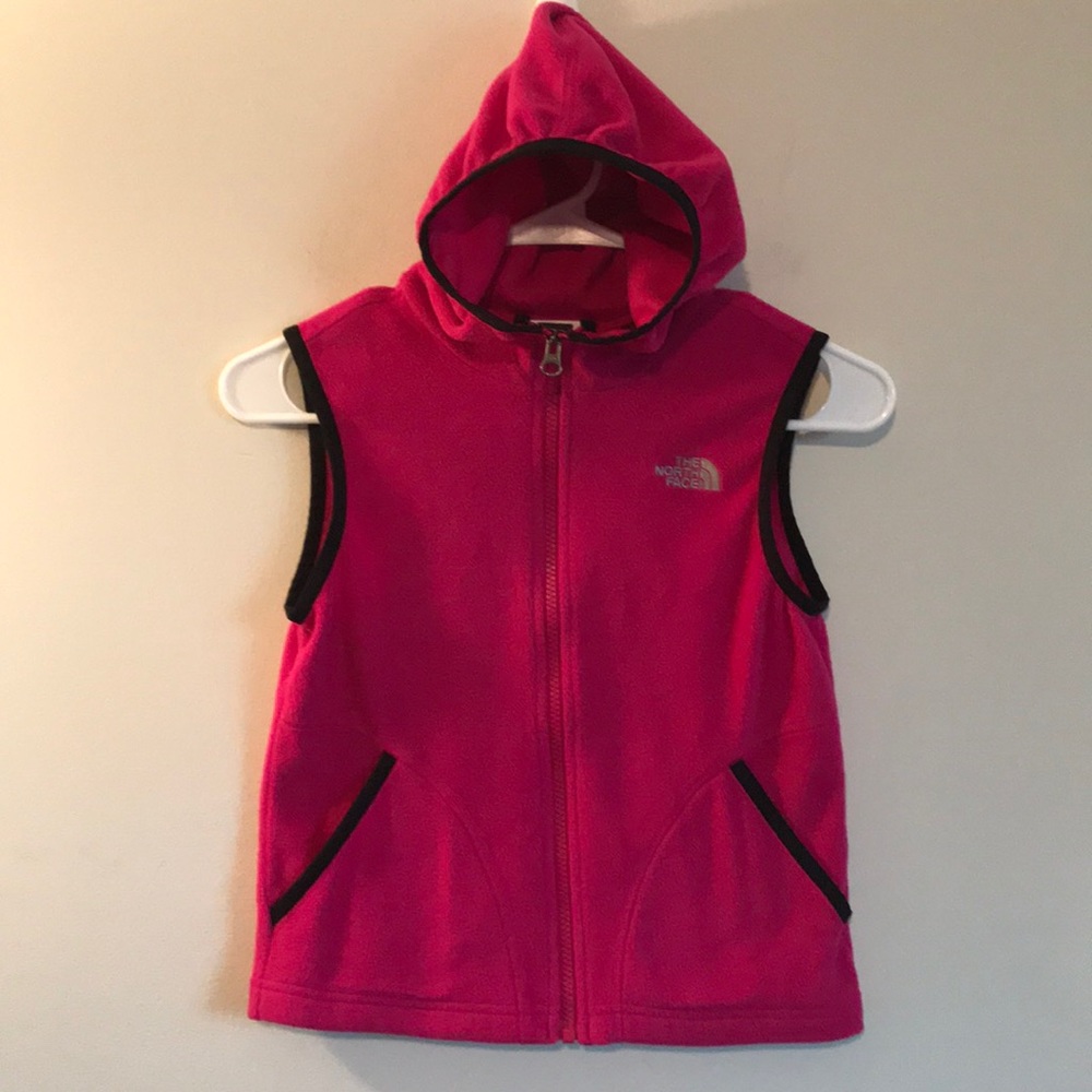 The North Face girls fleece vest small 7/8